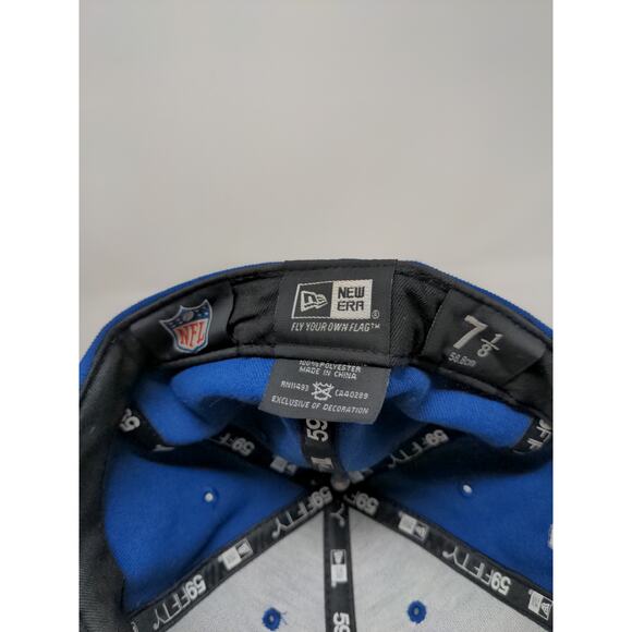 NFL Indianapolis Colts New Era 59Fifty Fitted Hat Size 7 1/8 Blue Embroidered - Picture 12 of 12